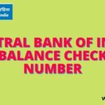 central bank of india balance check number